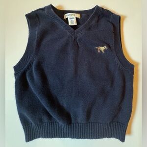 Greendog Navy Knit V-Neck Vest Boys Size 18M VGUC